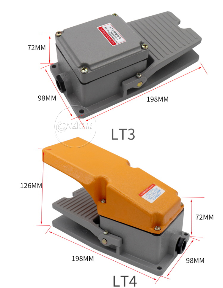 Công tắc đạp chân , Bàn đạp chân LT3 LT4 220V 15A
