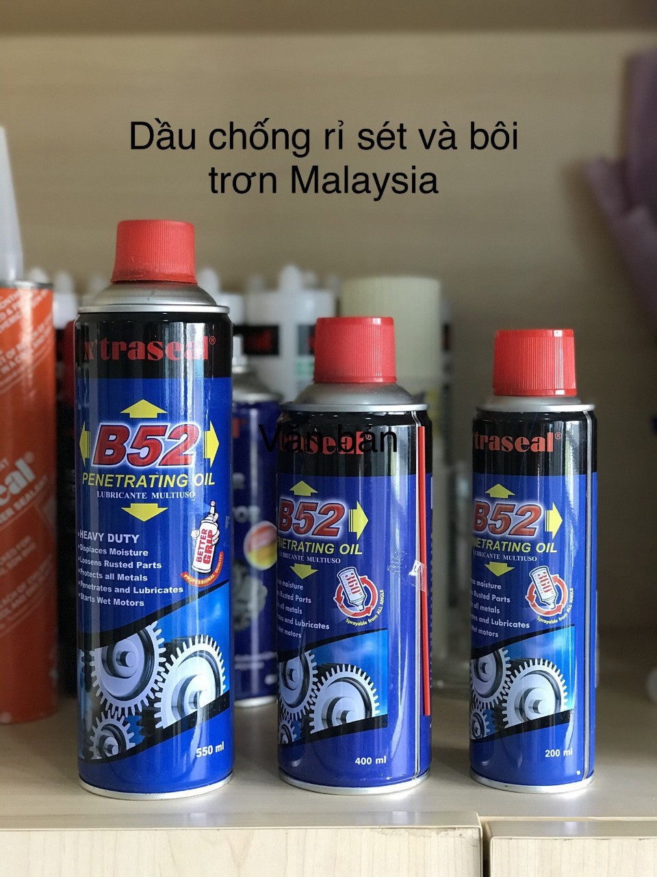 [HCM]Combo 2 BÌNH XỊT TẨY RỈ BÔI TRƠN B52 (400 + 200ml) - Malaysia