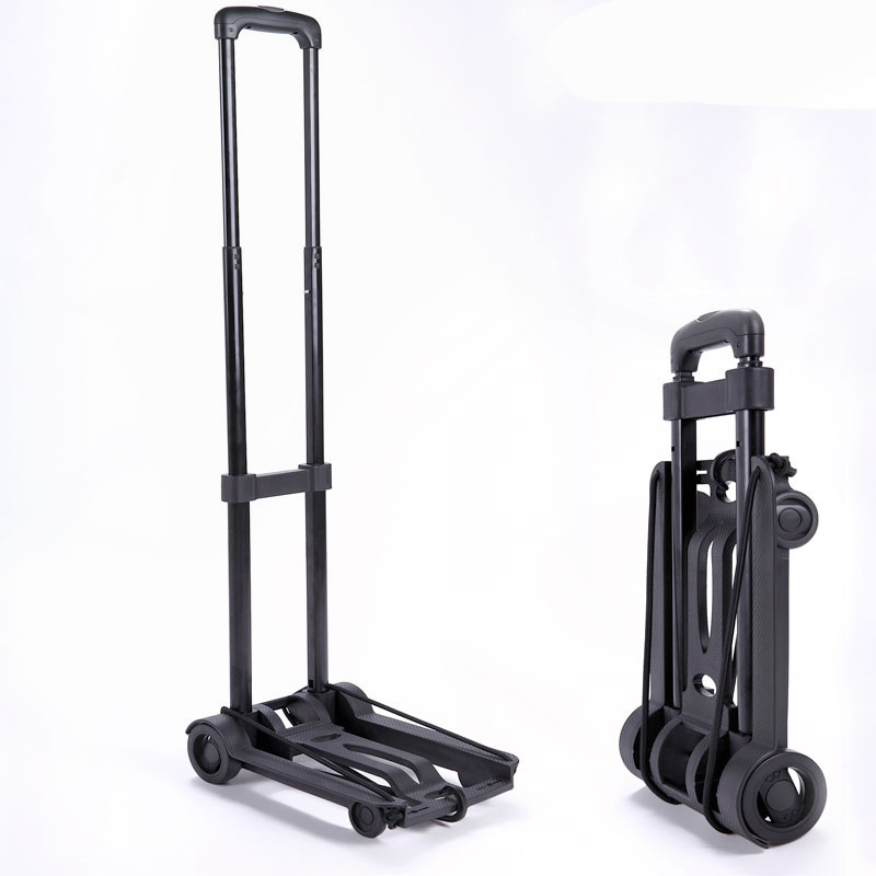 Xe kéo hàng đa năng 4 bánh gấp gọn khung hợp kim nhôm bọc nhựa siêu cứng trang bị dây chằng tải trọng 75kg