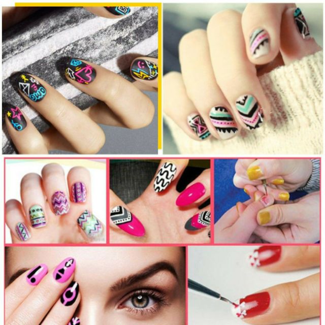 Cọ 3 cây vẽ móng, bộ cọ vẽ nét MOON NAIL