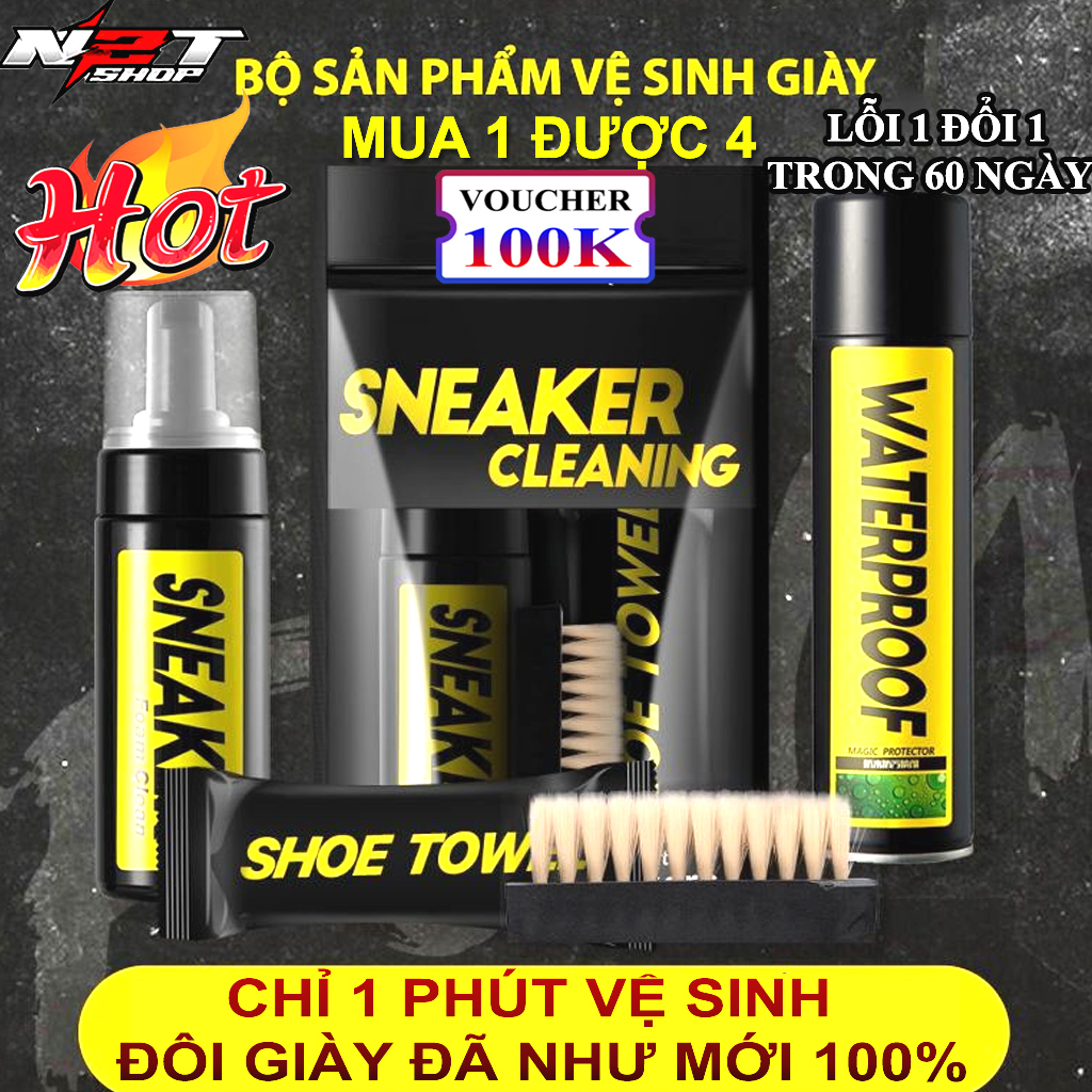 Vệ Sinh Giày Thể Thao Sneaker Cao Cấp Full Bộ Vệ Sinh Giày Mua 1 Được 4 Có