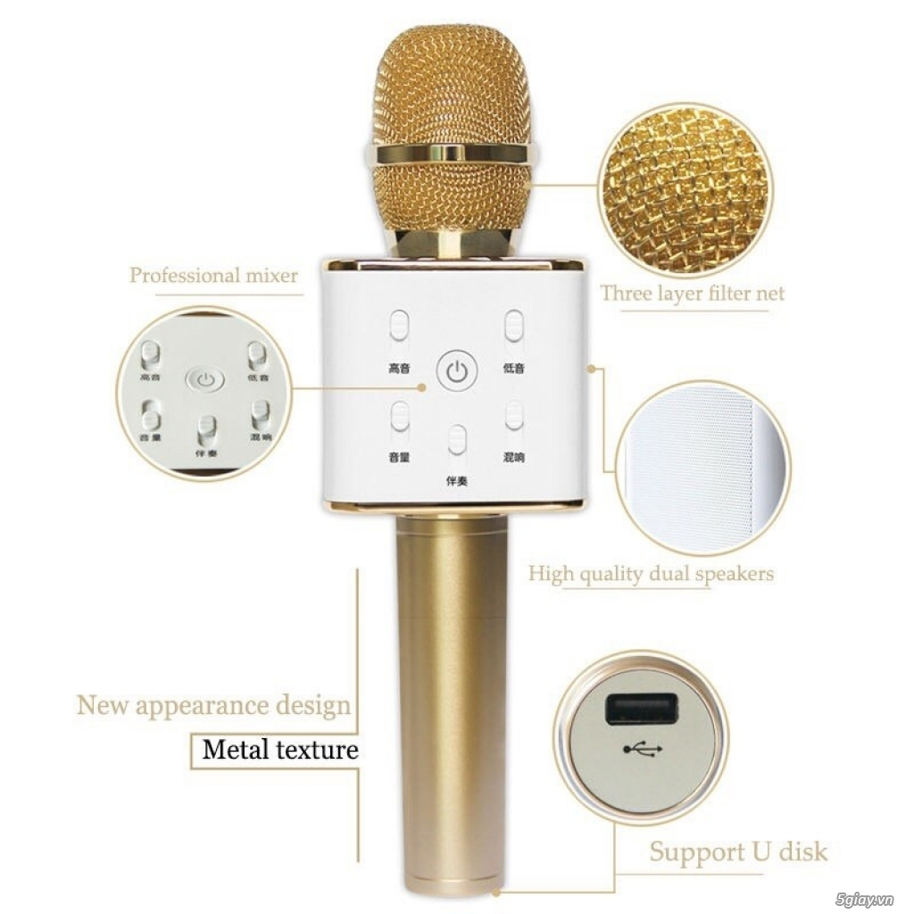 [HCM][HOT SALE] Micro karaoke Bluetooth loa Q7/858
