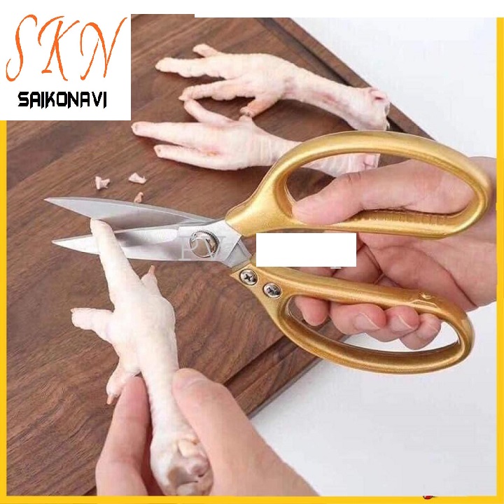 Cutting Scissors stainless steel chicken Super achromatic-kitchen shears multi-purpose