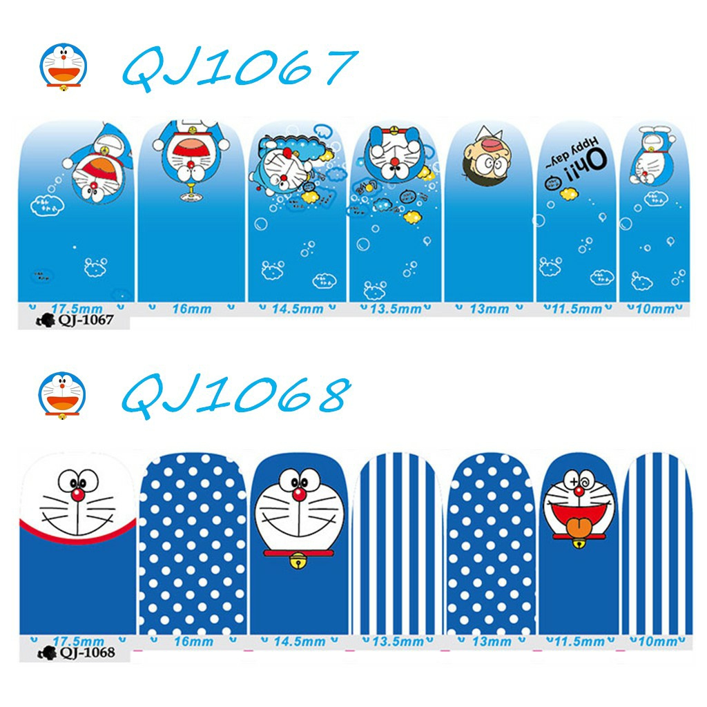 [HCM]Dán móng tay họa tiết hoạt hình dễ thương Doremon Doraemon