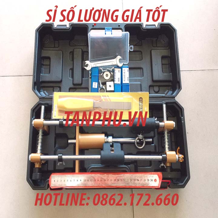 [HCM]BỘ DỤNG CỤ PHAY GIÁ ĐỤC KHÓA CỬA GỖ CAO CẤP