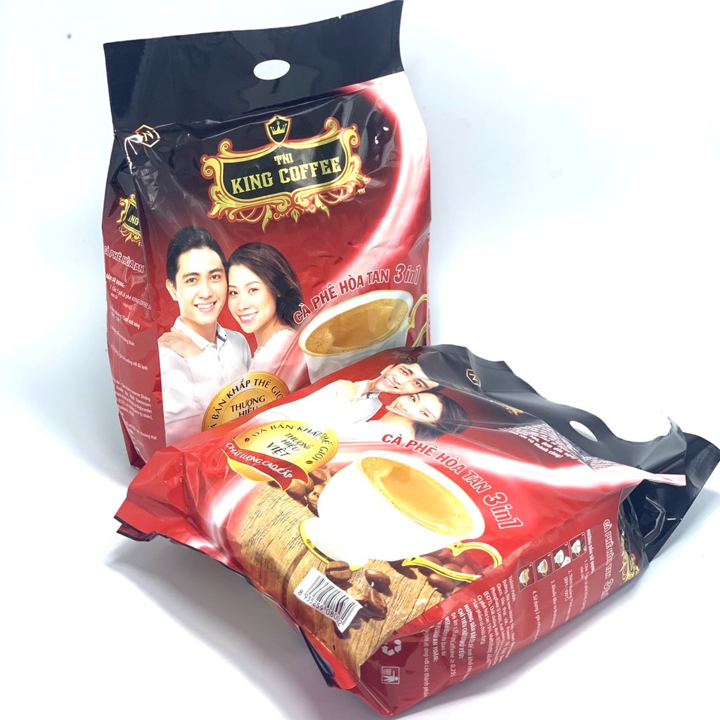 ( 01 BỊCH) Cà Phê Hòa Tan 3in1 King Coffee (16gramx 45 gói) - Cafe Sữa ngon Trứ Danh