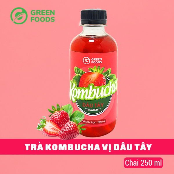 Trà Kombucha vị dâu tây 250ml