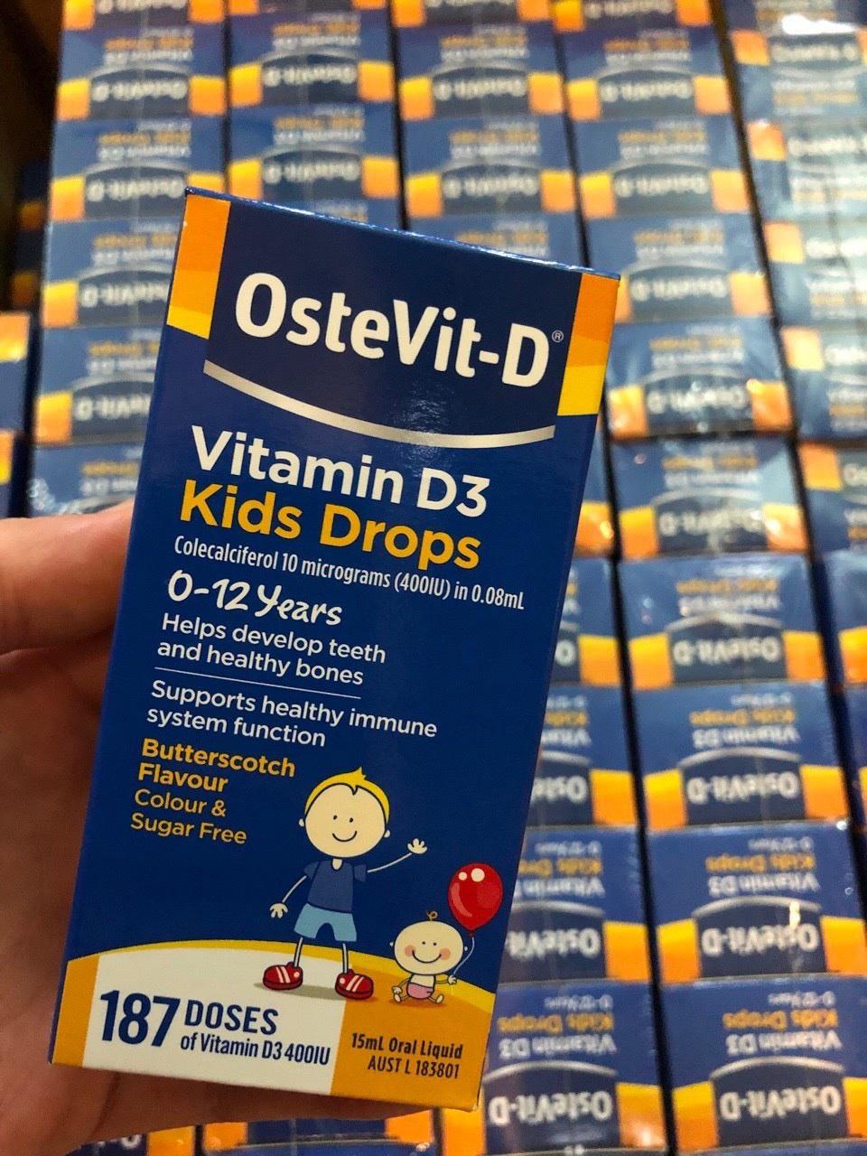 Vitamin D3 Ostevit D Drops Cho Bé 0 – 12 Tuổi ( Mẫu Mới)