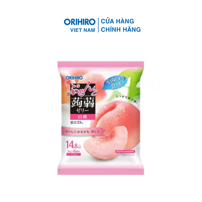 Thạch trái cây Orihiro vị đào trắng