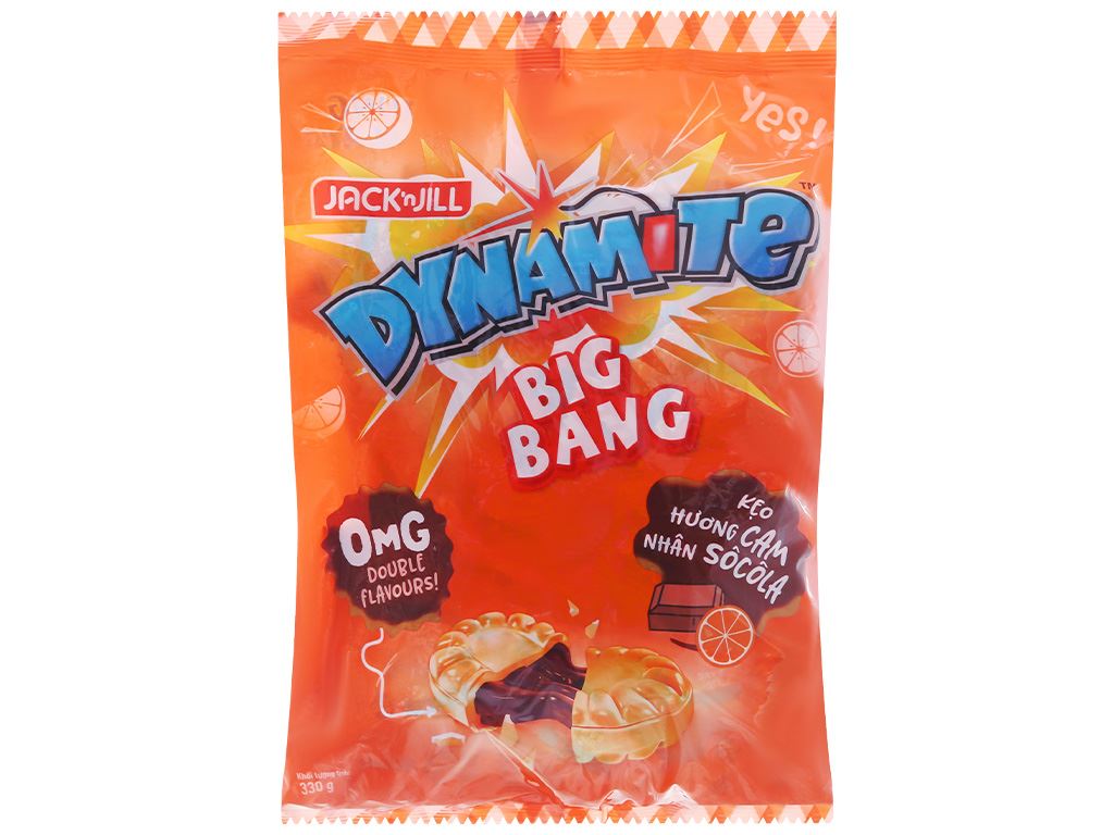 Kẹo hương bạc hà nhân socola Dynamite Big Bang gói 330g