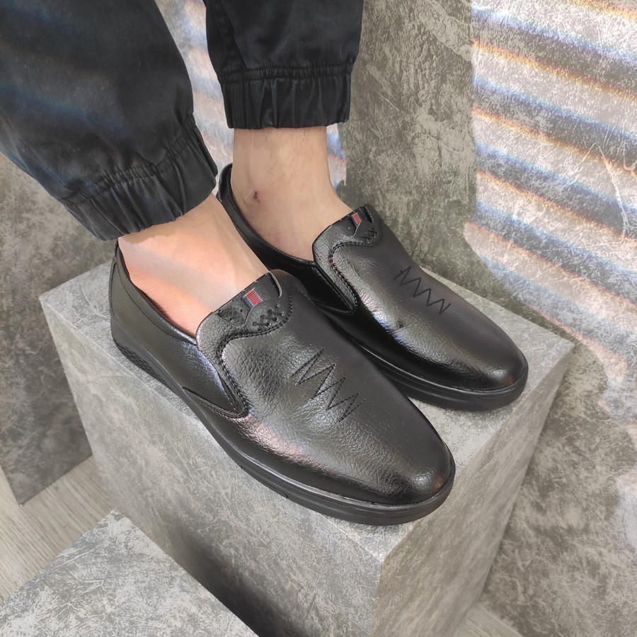 [HCM]Giày lười da nam Muidoi G726 nâu nhạt
