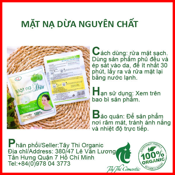 [HCM]Mặt Nạ Dừa Nguyên Chất Cửu Long