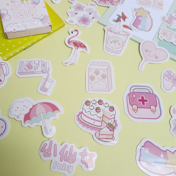 [HCM]Hộp 46 Miếng Dán Sticker Trang Trí Chủ Đề My Favourite