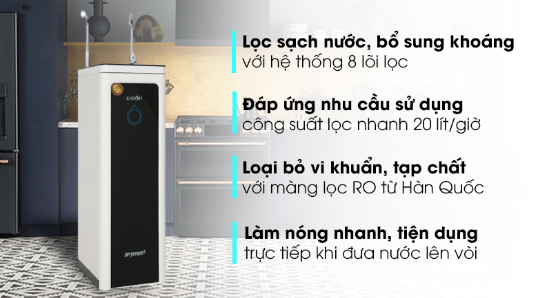 [Trả góp 0%]MÁY LỌC NƯỚC KAROFI OPTIMUS HOT O-H128 - [Hàng chính hãng] [Gian hàng uy tín]
