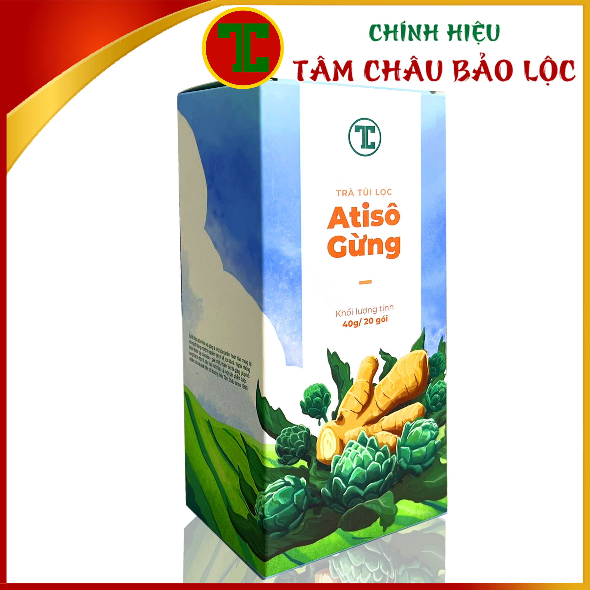 [TÂM CHÂU]  Trà Atiso Gừng Túi Lọc 40G