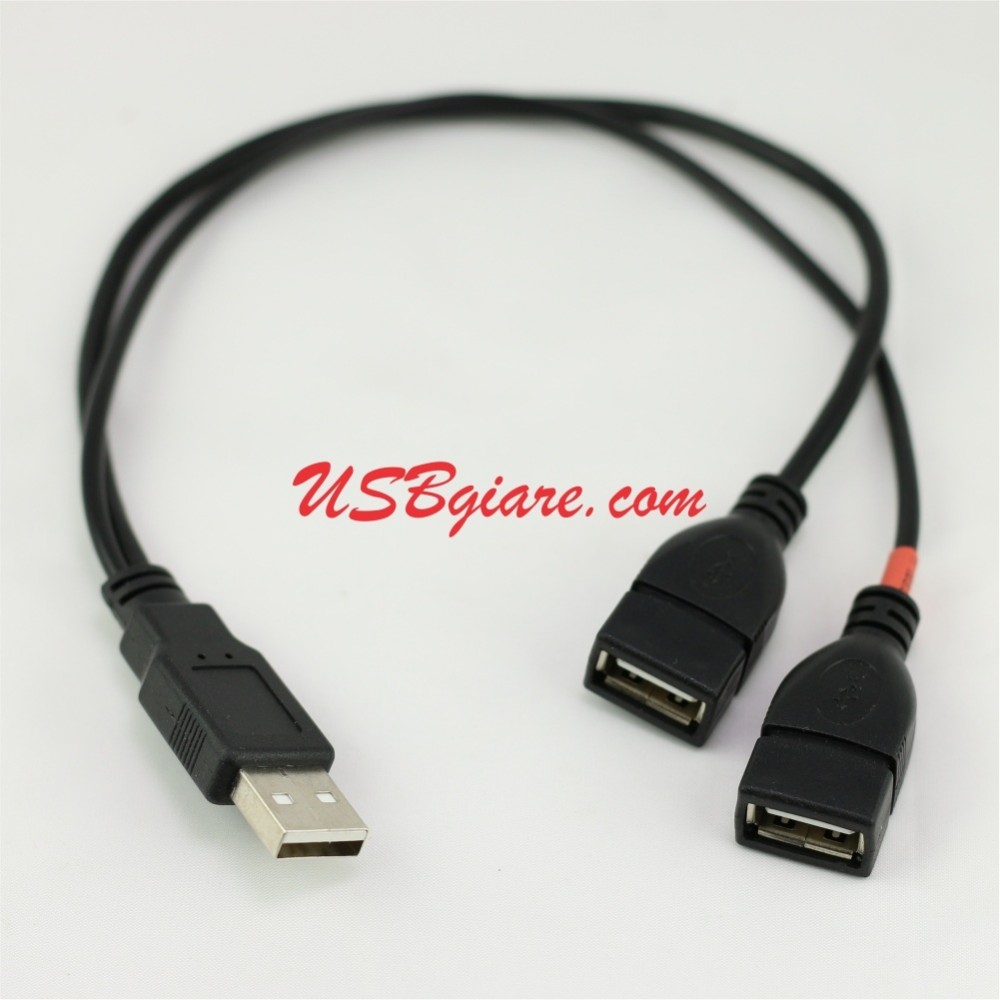 Cáp nguồn usb 1 ra 2 - 1 đầu đực ra 2 đầu cái