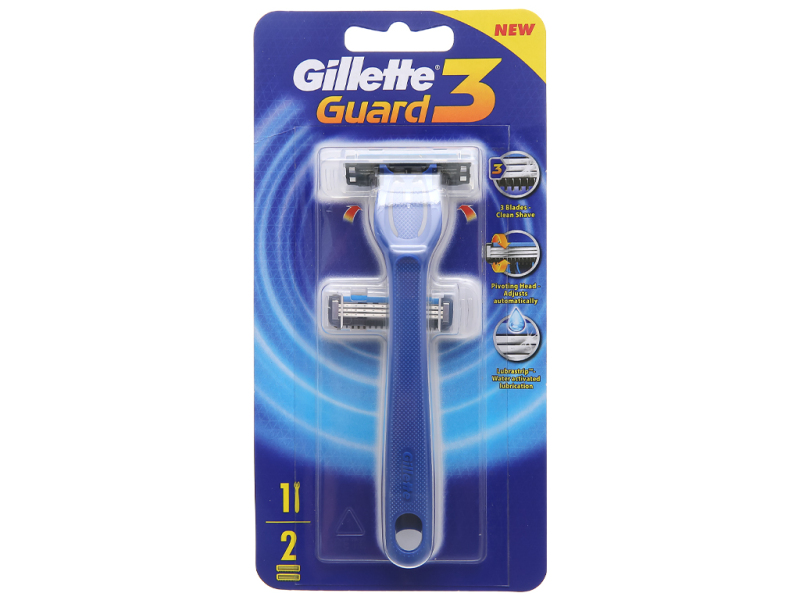 Bộ 1 cán dao và 2 lưỡi dao cạo 2 lưỡi Gillette Guard giá rẻ