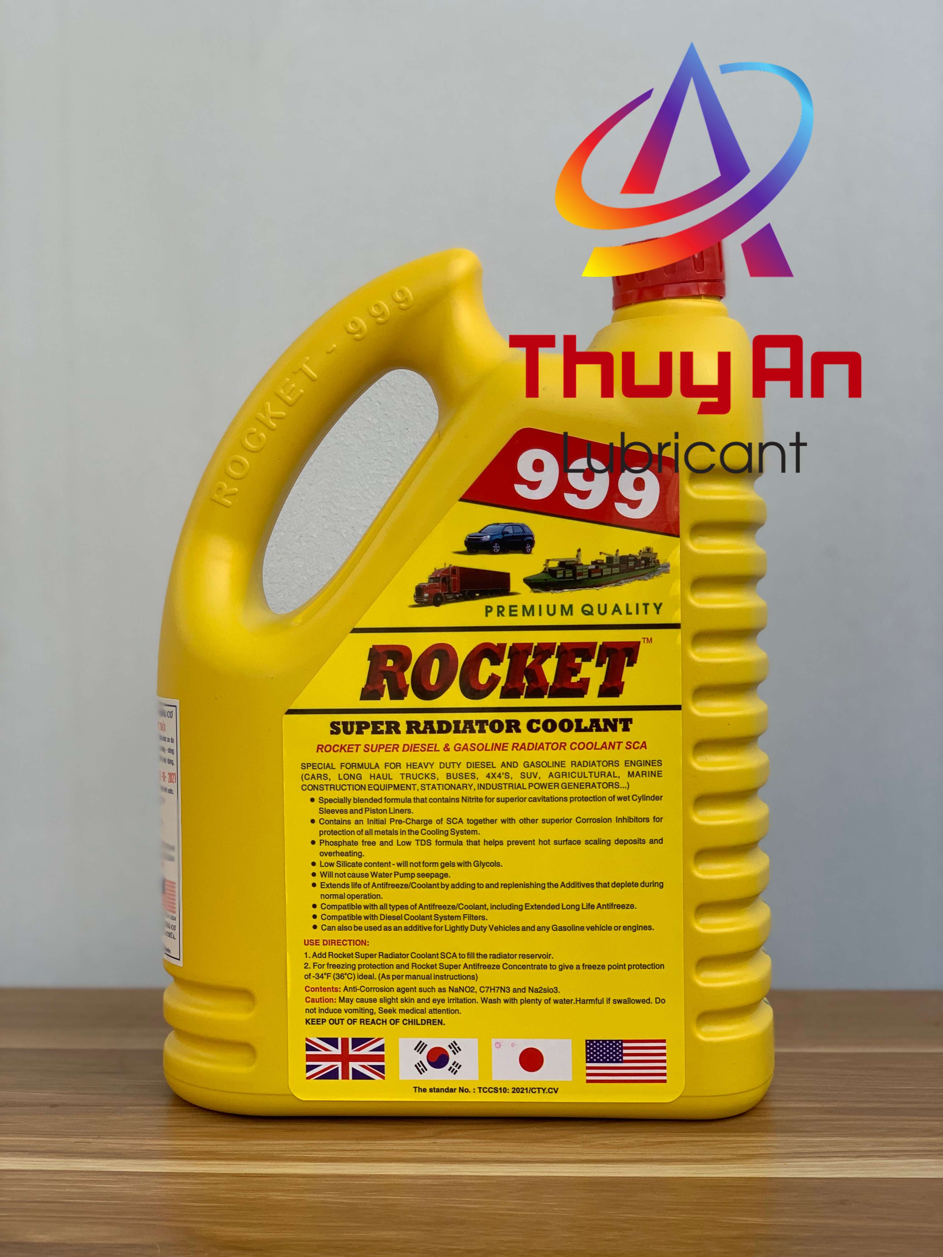 Nước Làm Mát Động Cơ Rocket 999 (màu xanh) 4L