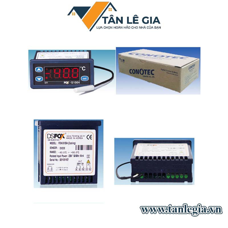 Conotec FOX-1004: Bộ điều khiển nhiệt độ điều khiển làm nóng và làm lạnh bao gồm sensor