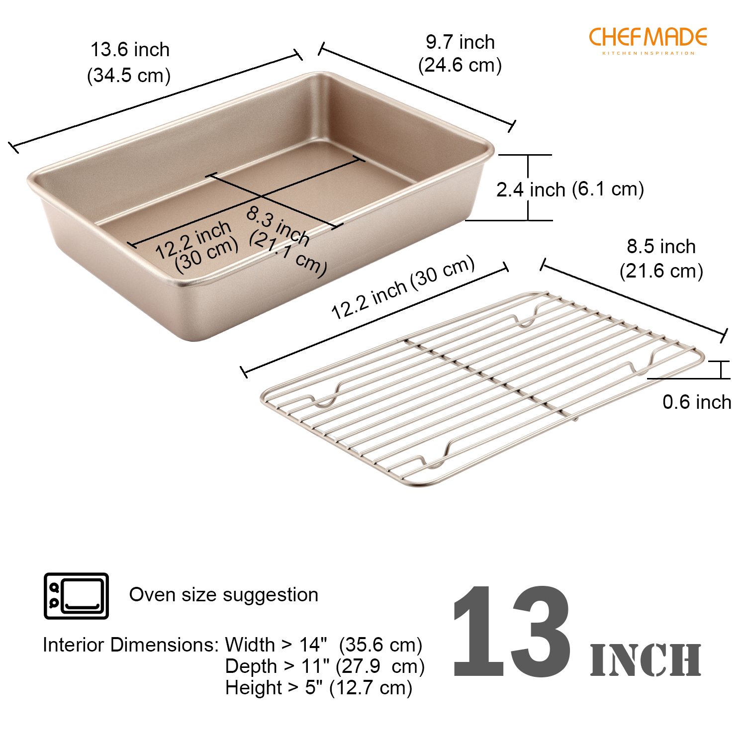 Chảo nướng chefmade với giá phẳng Chảo Nướng dễ lau chùi không dính wk9266
