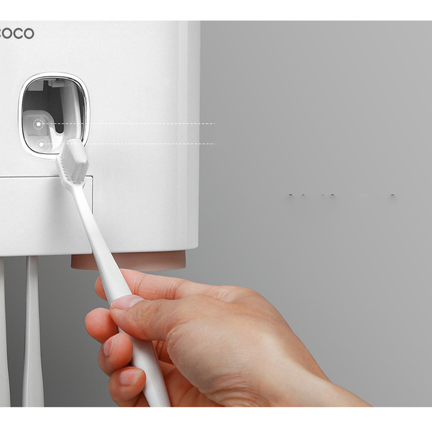 Combo Kệ đựng 4 cốc và 2 kem đánh răng ECOCO E1802 cao cấp