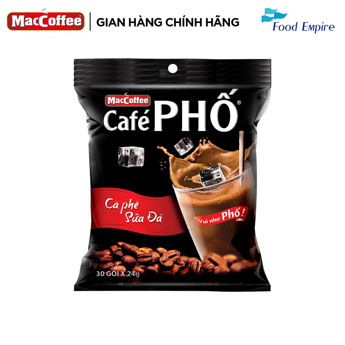 Iced Milk Street Coffee Bag - Maccoffee (Bag of 30 Packs X 24g)