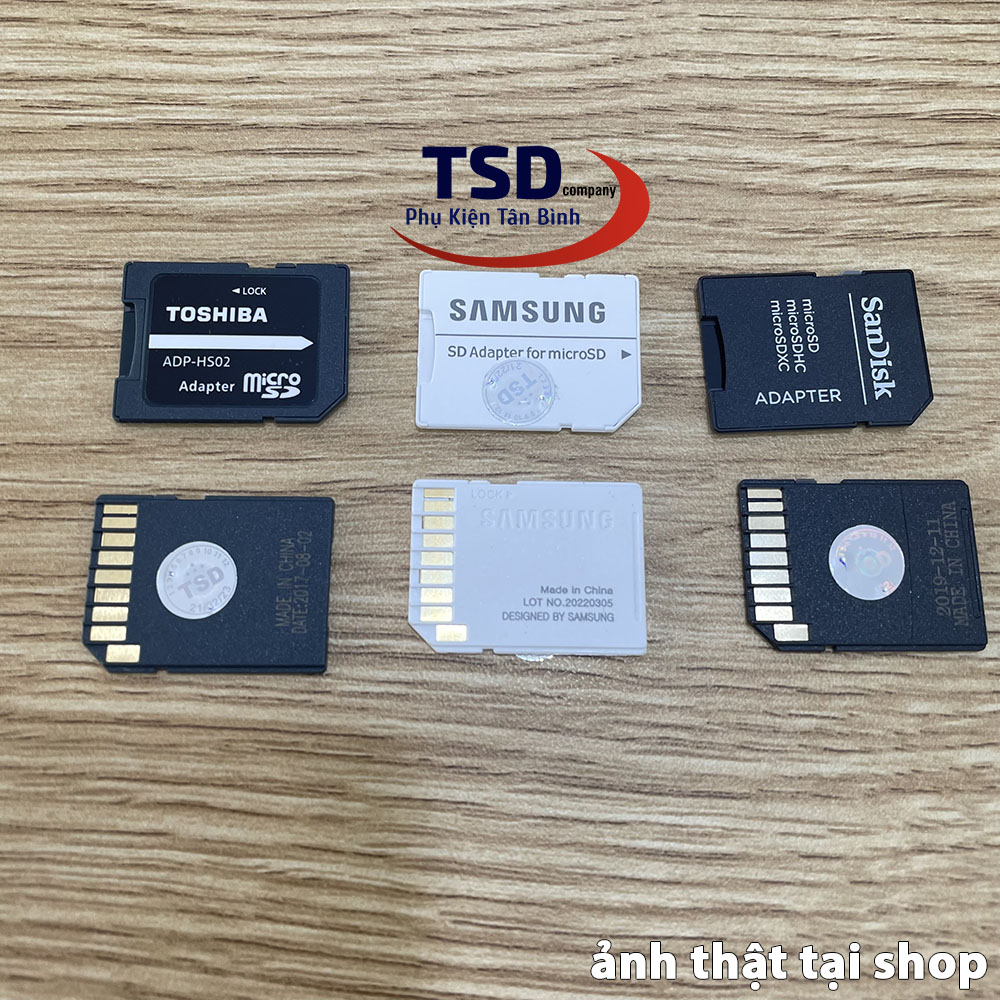 Adapter Thẻ Nhớ Chuyển Đổi Thẻ Nhớ Micro SD Sang Thẻ SD Chính Hãng