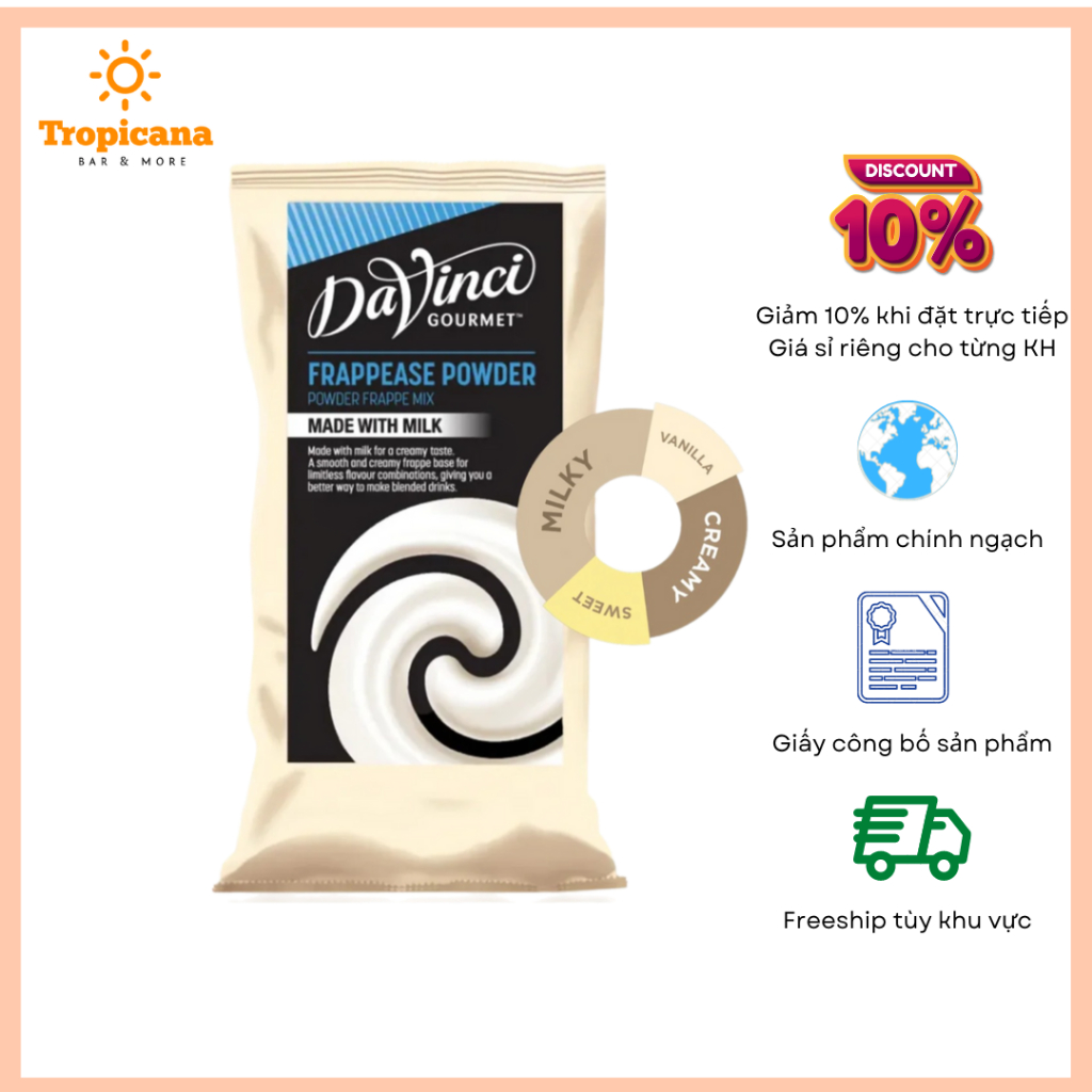 Bột Mix (Bột Frappe) Davinci Gourmet Frappease - Túi 200gr