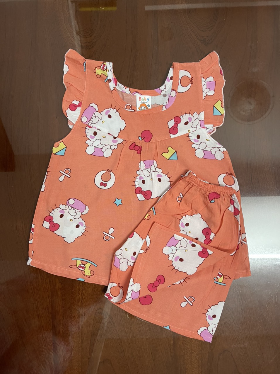 [HCM]Combo 4 bộ tôn thái quần đùi bé gái <10kg