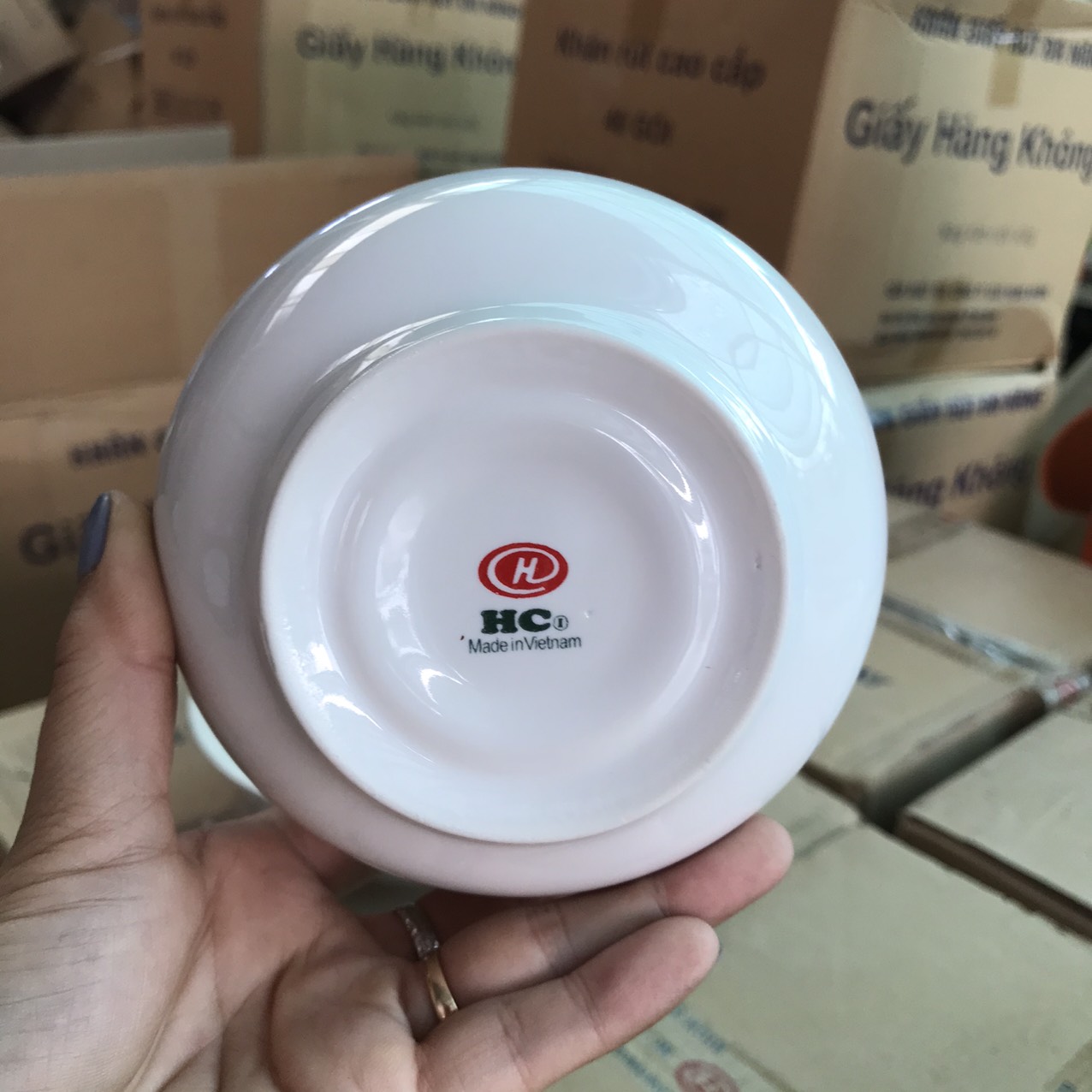 Combo 10 chén sứ trắng