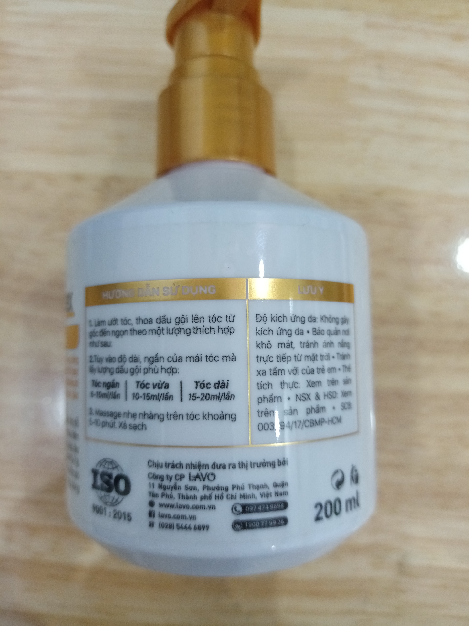 Dầu gội khử vàng Lavox nano complex 200ml