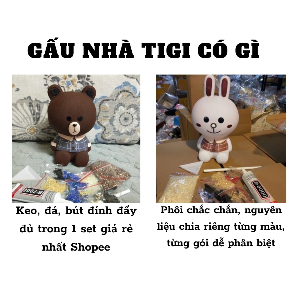 Bearbrick đính đá - Gấu đính đá thời thượng handmade cho bé và mọi lứa tuổi
