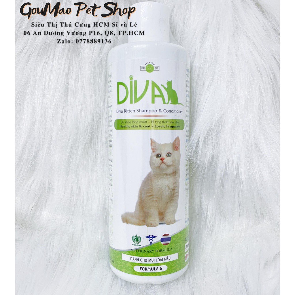 Sữa tắm Diva cho mèo chai 400ml - Goumao