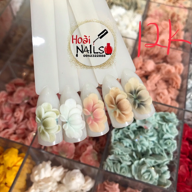 Cúc ombre ( 1b) Phụ kiện Nail