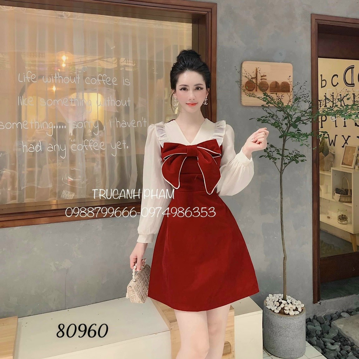 [HCM]Đầm nơ cổ -HN