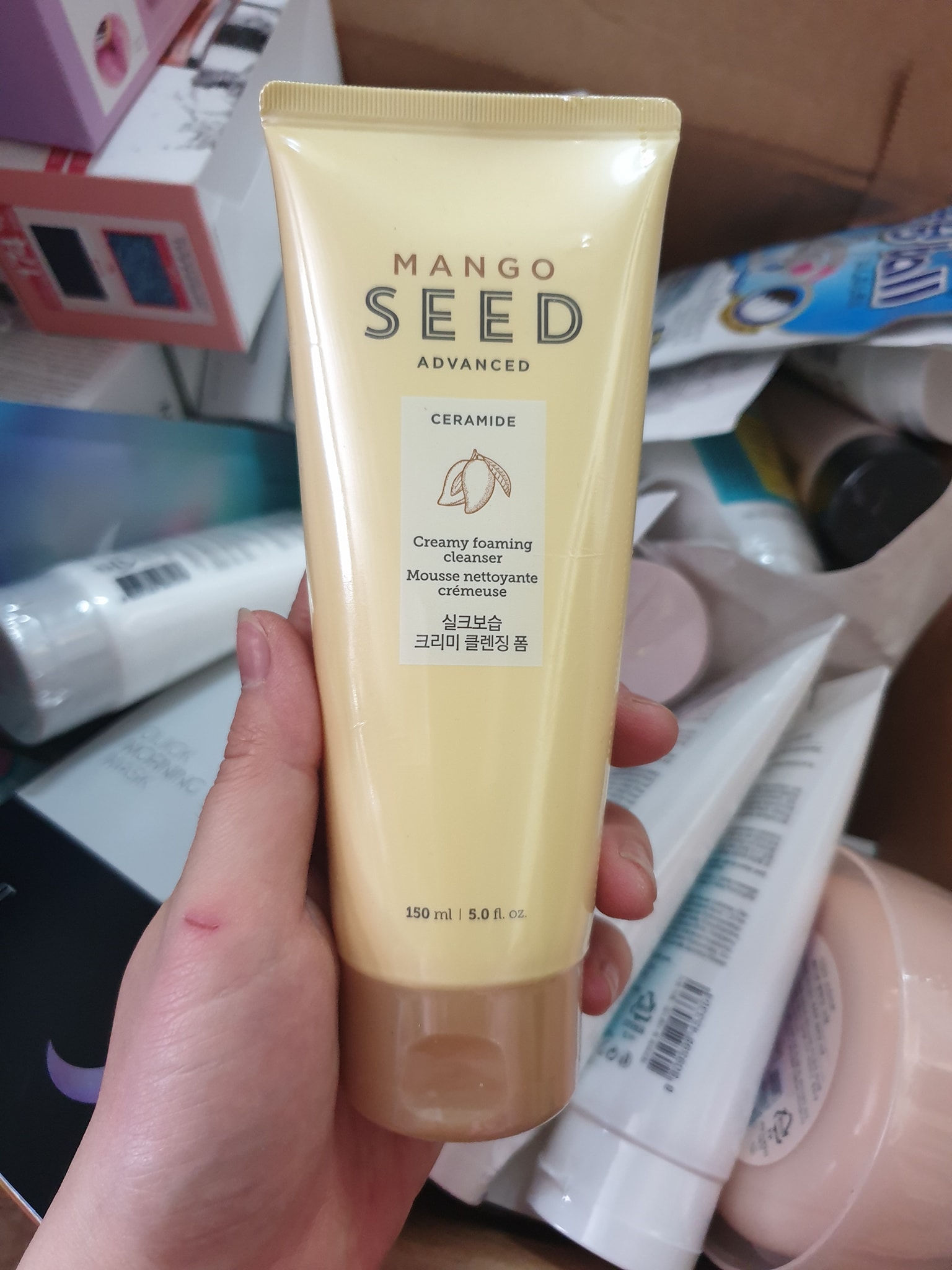 Sữa rửa mặt cấp ẩm làm sạch sâu mango seed creamy foaming cleanser 150ml - 11054