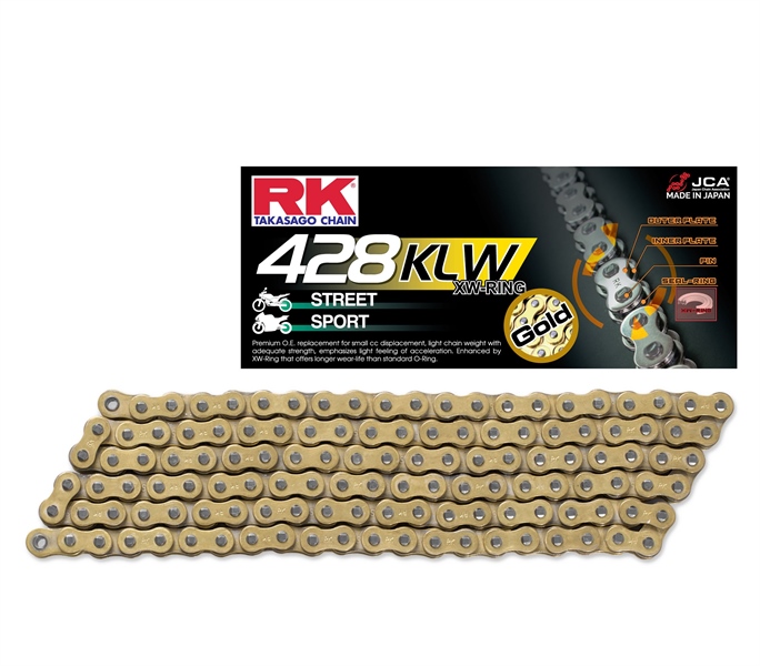 Sên RK KLW 428 Gold phốt XW-Ring 132L