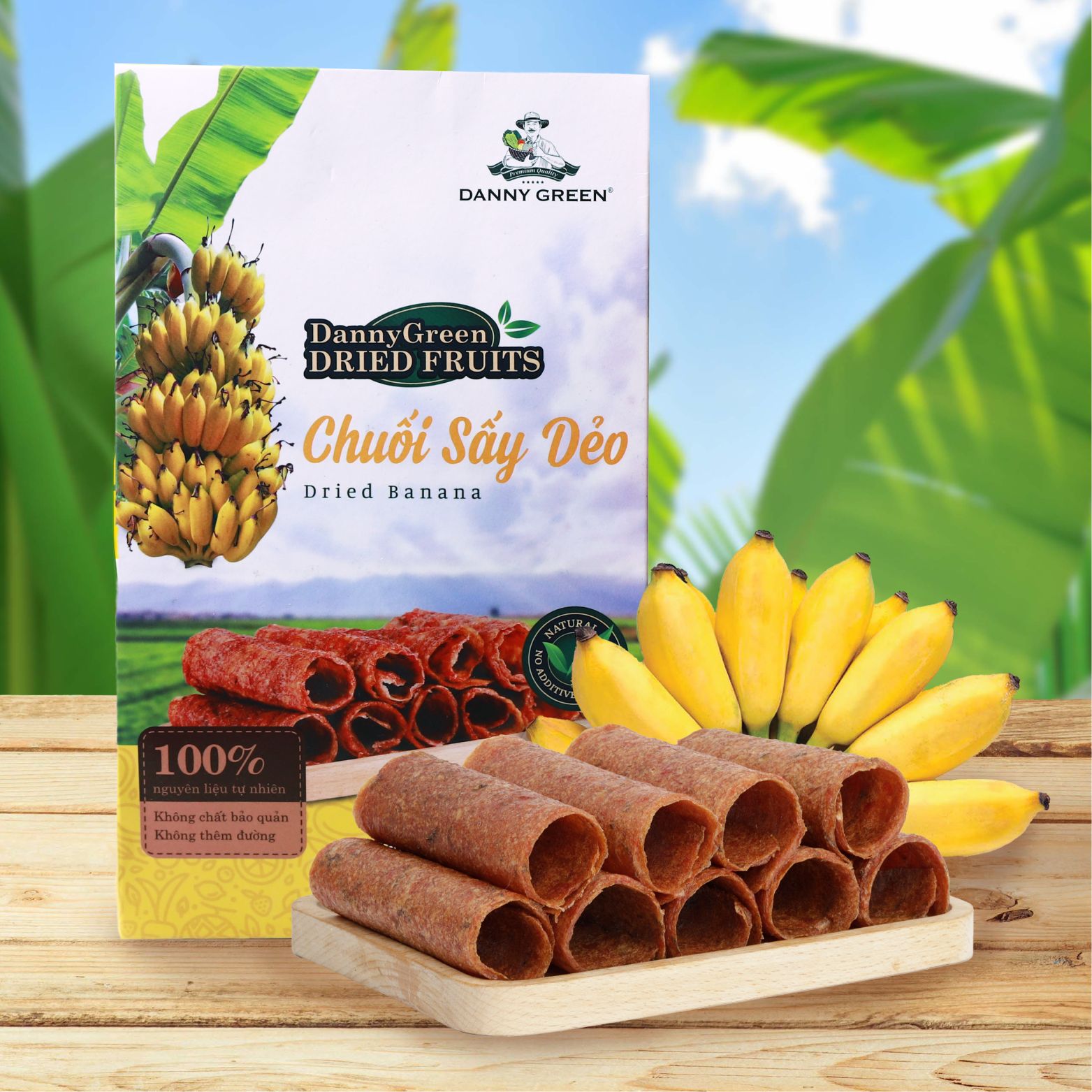 Chuối Sấy Dẻo Nguyên Vị DannyGreen