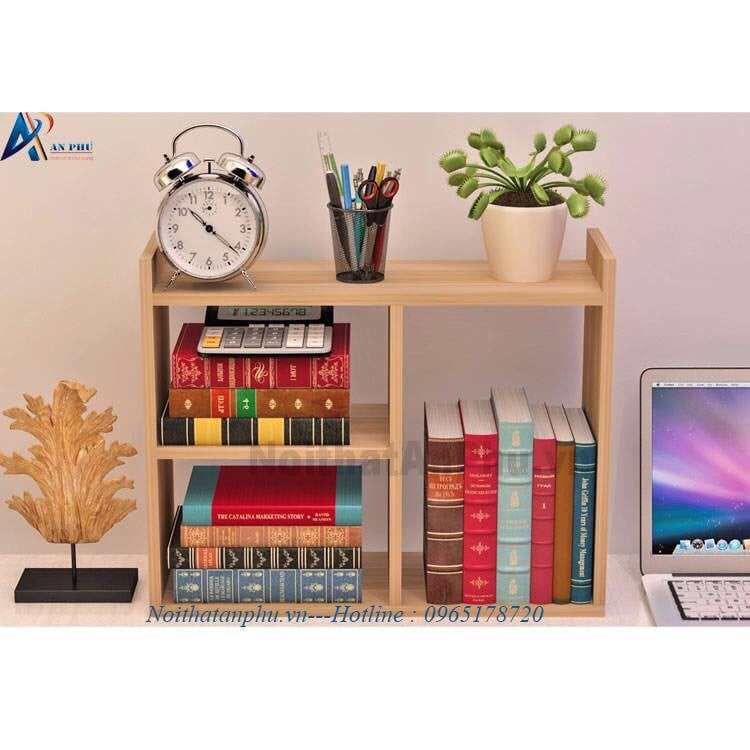Kệ Sách Để Bàn Giá Rẻ Màu Gỗ