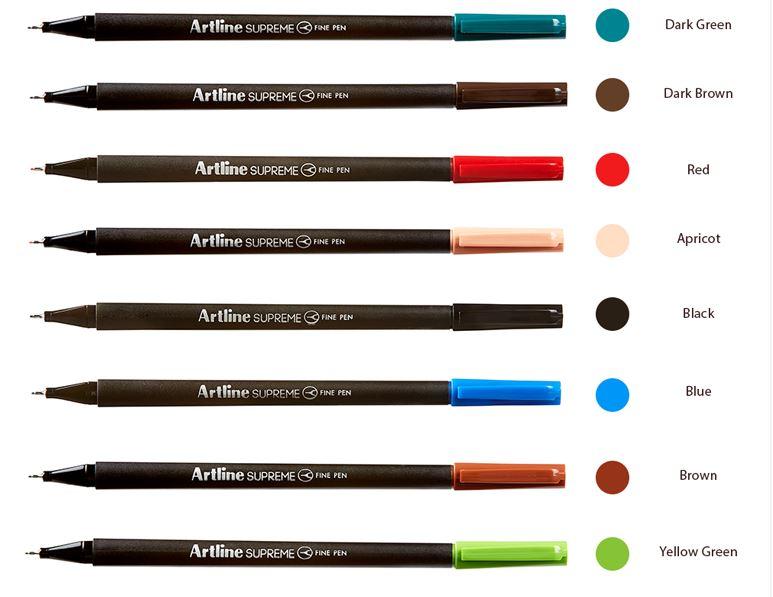 Bút lông kim màu, nét siêu nhỏ, Artline, EPFS-200
