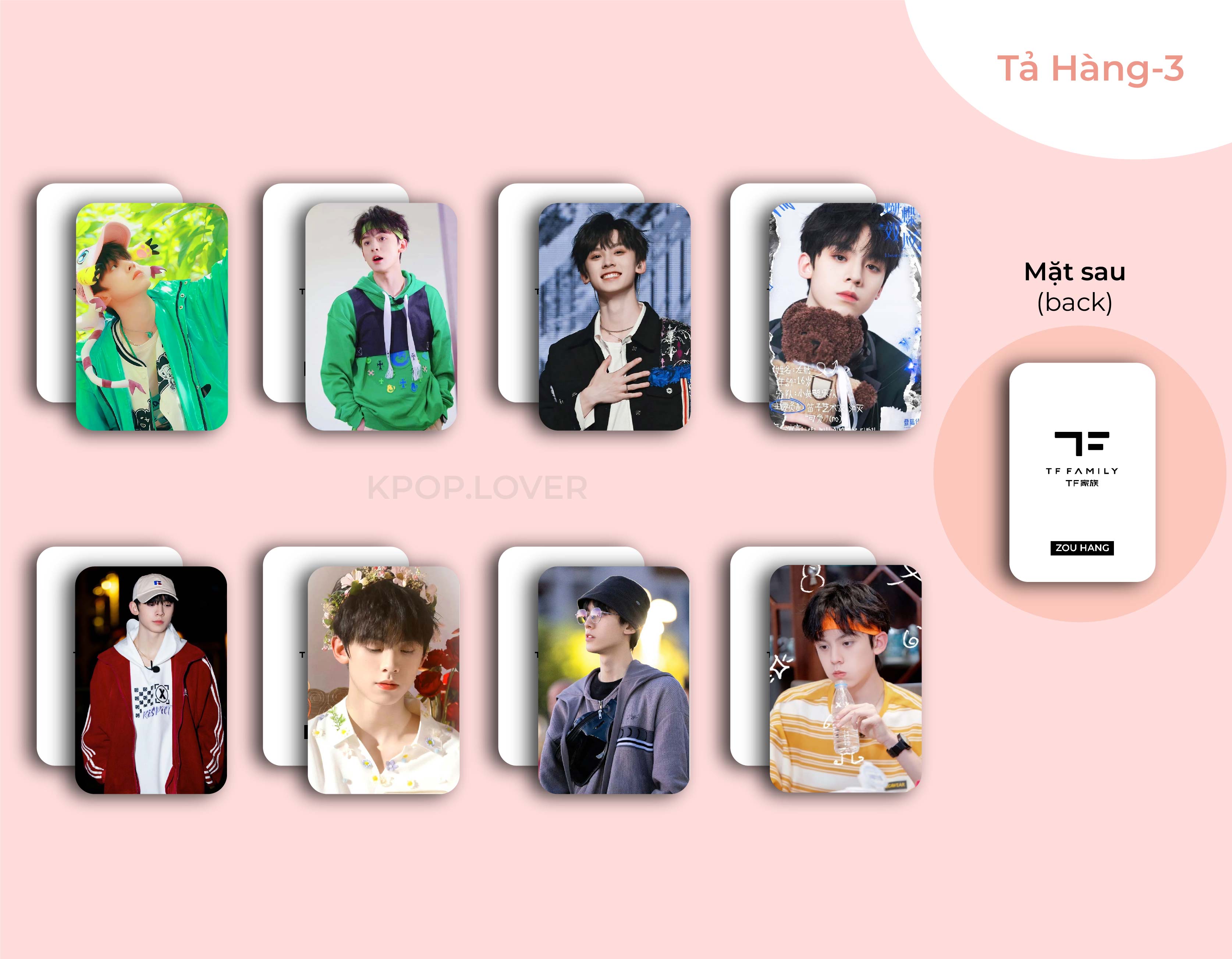 Set 8 card bo góc tả hàng - tf family
