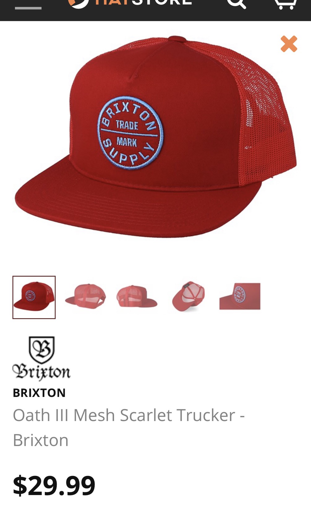 [HCM]Nón snapback lưới,Mũ snapback Brixton OATH III Trucker Snapback5 pannel snapback { Hình thật }