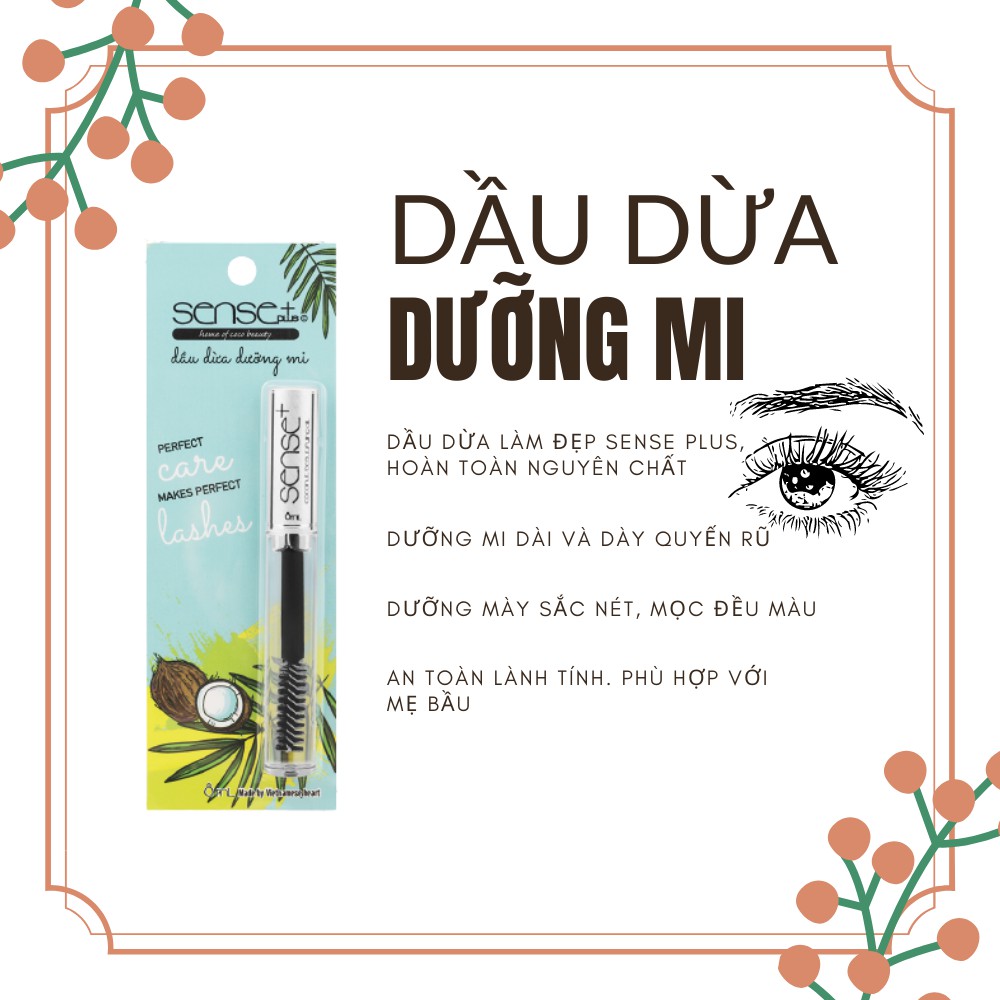 [HCM]Dưỡng mi dầu dừa Sense Plus (8ml)