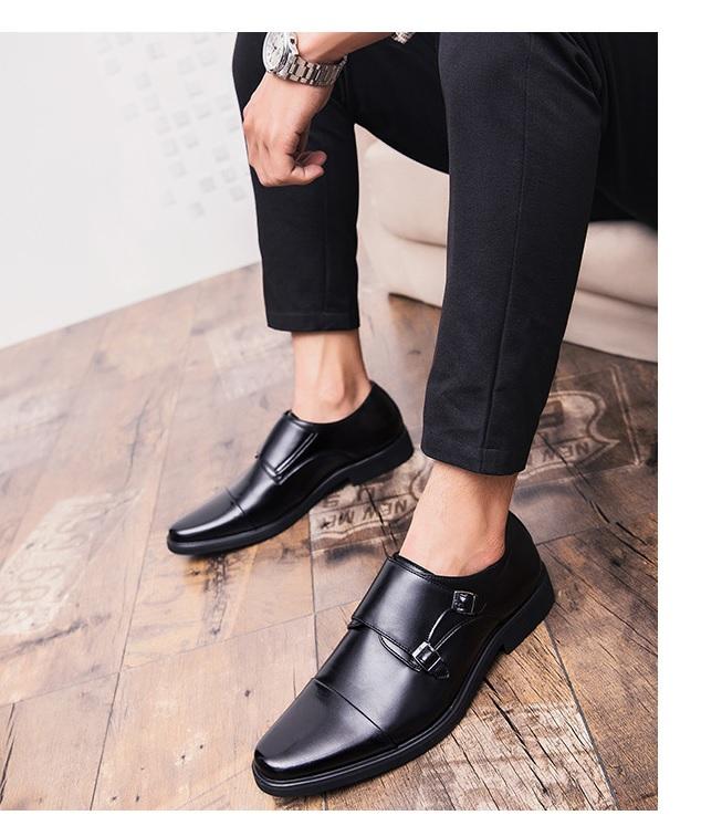 Giày Tây Nam Monk Strap Màu Đen Thanh Lich AeShin - Q29