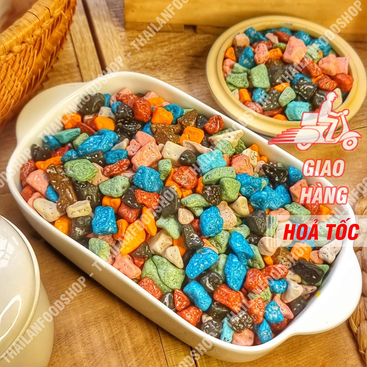 Kẹo Sỏi Đá Nhân Socola - Lon 500gr