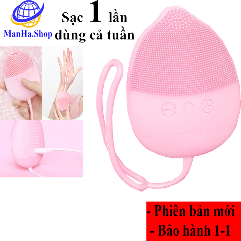 Máy rửa mặt massage đầu nhọn mini, Bông rửa mặt thiết kế mới, Sóng siêu âm tiện lợi