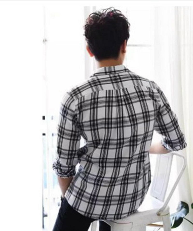 ÁO SƠ MI HÀN QUỐC IN LOGO ECKO(MÀU TRẮNG)