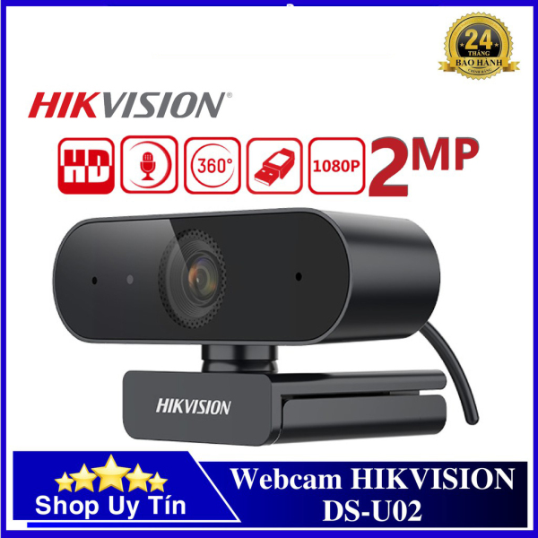 Bảng giá Webcam HIKVISION DS-U02 siêu nét, siêu rẻ - Học trực tuyến, Gọi video call, Hội họp Zoom/TeamViewer, Livestream. Phong Vũ
