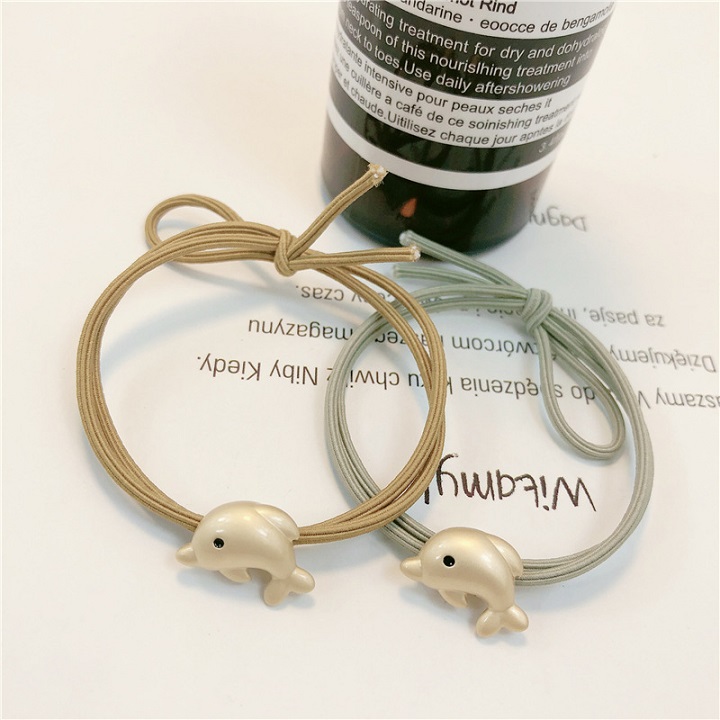 Set 2 Dây buộc tóc, cột tóc hình Cá Heo con dễ thương