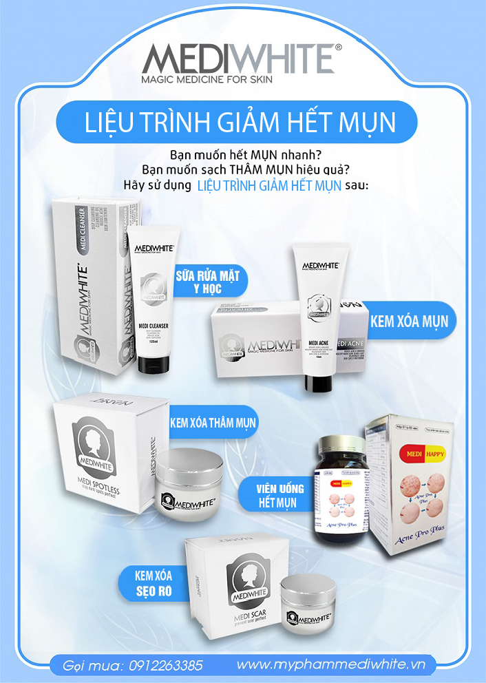 [HCM]Kem Trị Mụn Và Vết Thâm Medi White Spotless